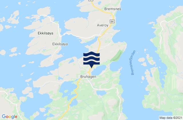 Mappa delle maree di Averøy, Norway