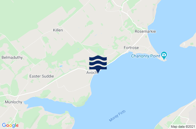 Mappa delle maree di Avoch Bay Beach, United Kingdom
