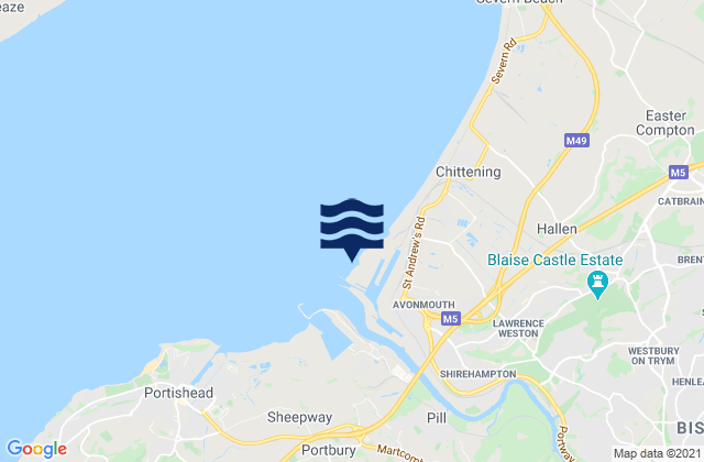 Mappa delle maree di Avonmouth, United Kingdom
