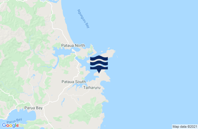 Mappa delle maree di Awahoa Bay, New Zealand
