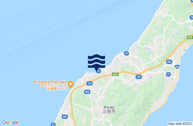 Mappa delle maree di Awaji Shi, Japan