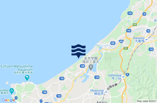 Mappa delle maree di Awara-shi, Japan