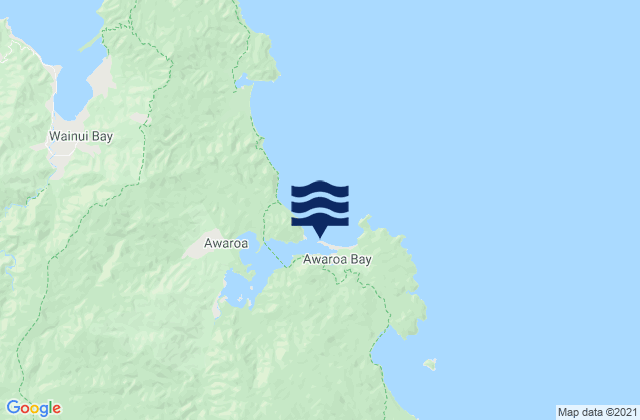 Mappa delle maree di Awaroa Bay Abel Tasman, New Zealand