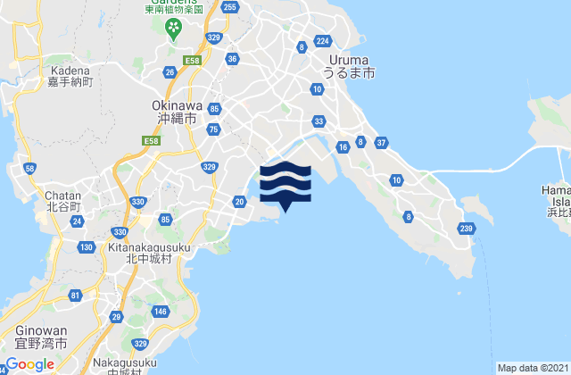 Mappa delle maree di Awase, Japan