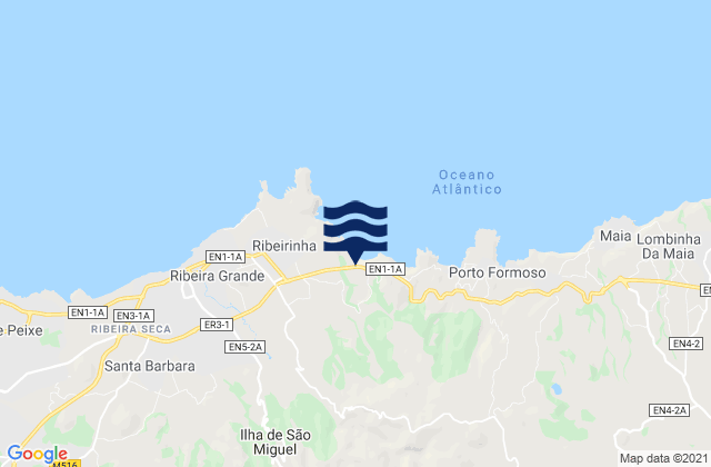 Mappa delle maree di Azores, Portugal