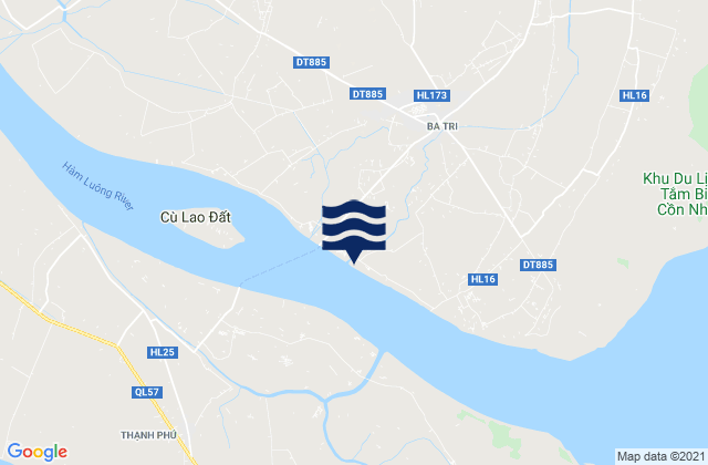 Mappa delle maree di Ba Tri, Vietnam