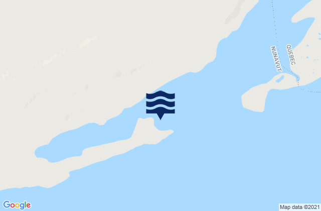 Mappa delle maree di Babs Bay (Hudson Bay), Canada