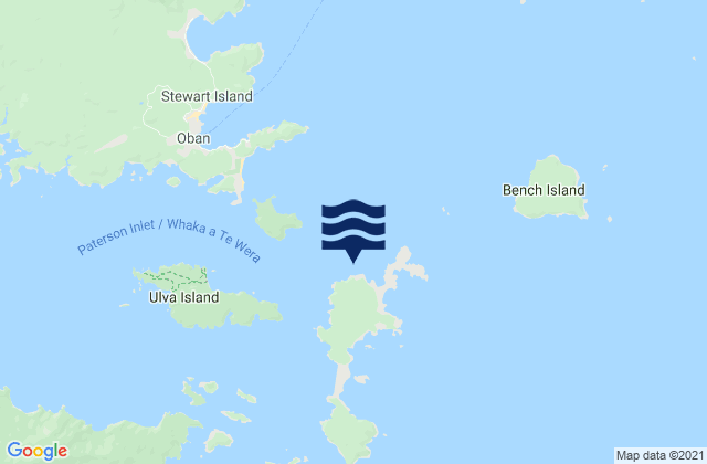 Mappa delle maree di Back Beach, New Zealand