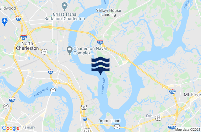 Mappa delle maree di Back River entrance, United States