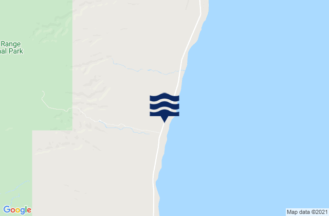 Mappa delle maree di Badjirrajirra, Australia