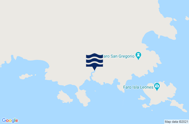 Mappa delle maree di Bahia Gil (Caleta Horno), Argentina