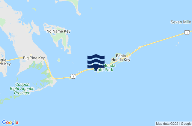 Mappa delle maree di Bahia Honda Key (Bahia Honda Channel), United States