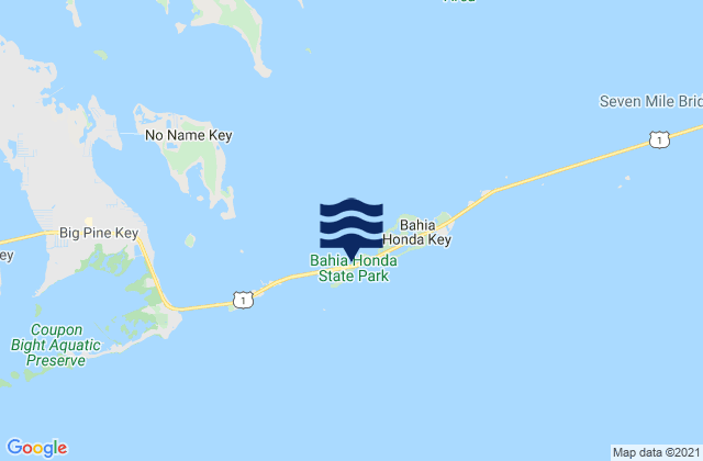 Mappa delle maree di Bahia Honda Key (Bridge), United States