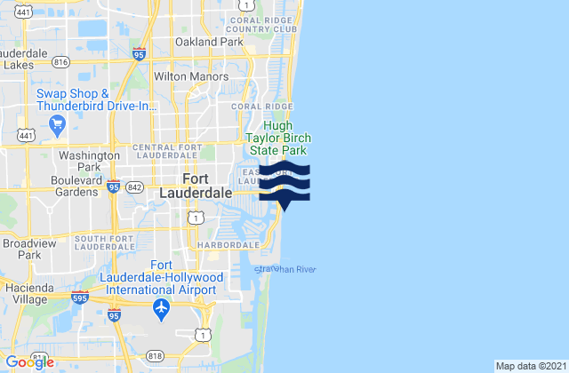 Mappa delle maree di Bahia Mar Yacht Club, United States
