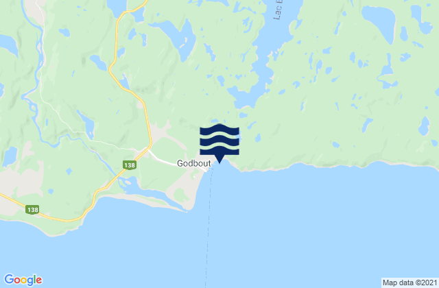 Mappa delle maree di Baie de Godbout, Canada
