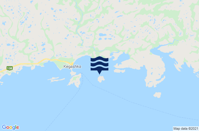 Mappa delle maree di Baie de Kegaska, Canada