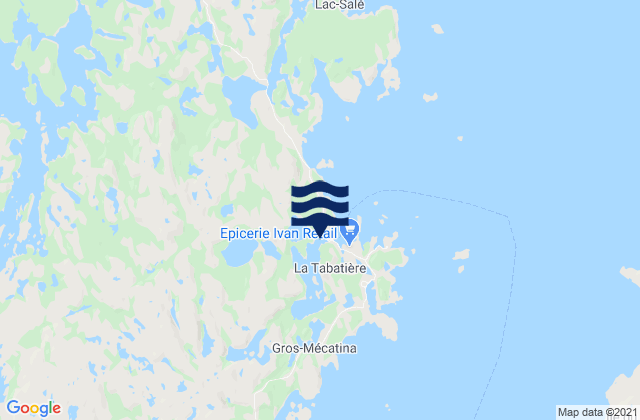 Mappa delle maree di Baie de La Tabatière, Canada
