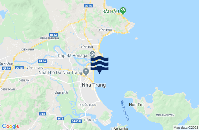 Mappa delle maree di Baie de Nha Trang, Vietnam