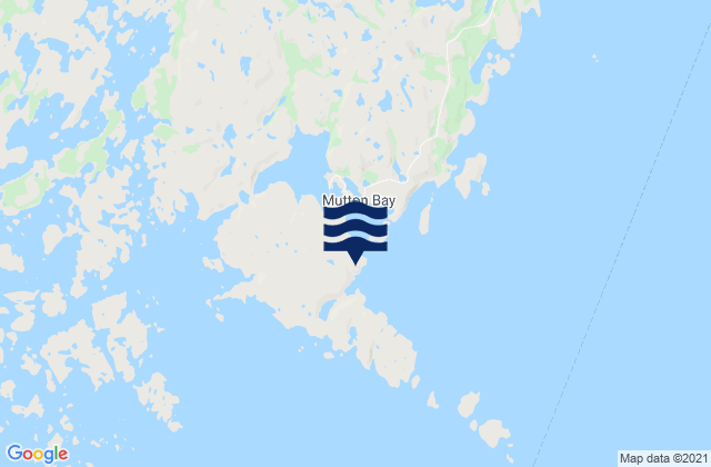 Mappa delle maree di Baie des Moutons, Canada