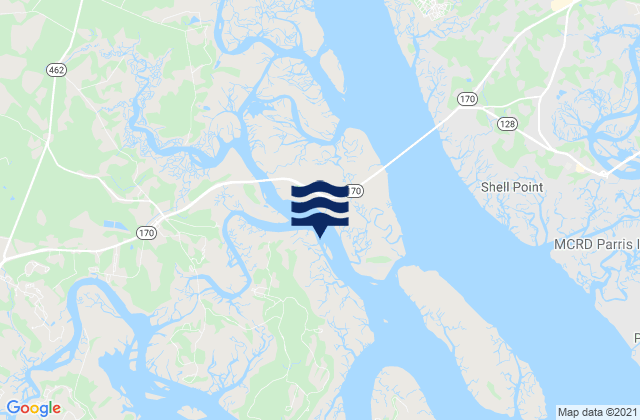 Mappa delle maree di Bailey's Landing, United States