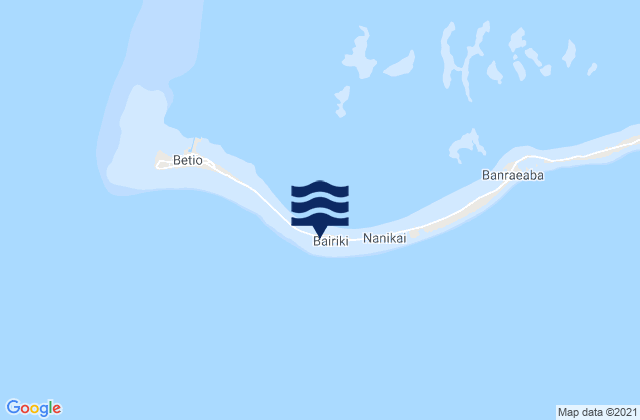 Mappa delle maree di Bairiki Village, Kiribati