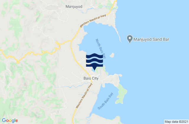 Mappa delle maree di Bais, Philippines