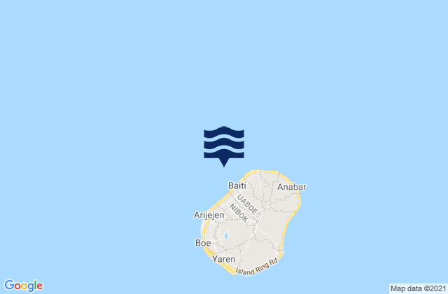 Mappa delle maree di Baiti District, Nauru
