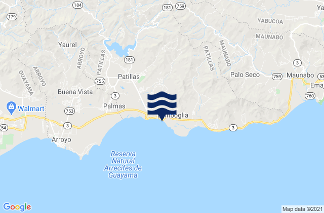 Mappa delle maree di Bajo Barrio, Puerto Rico