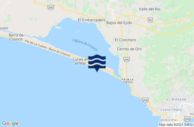Mappa delle maree di Bajos del Ejido, Mexico