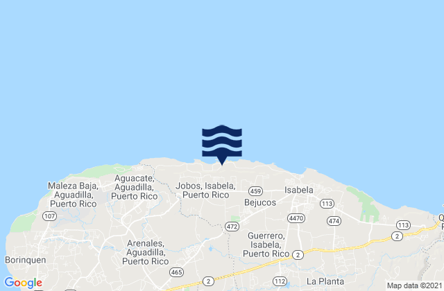 Mappa delle maree di Bajura Barrio, Puerto Rico