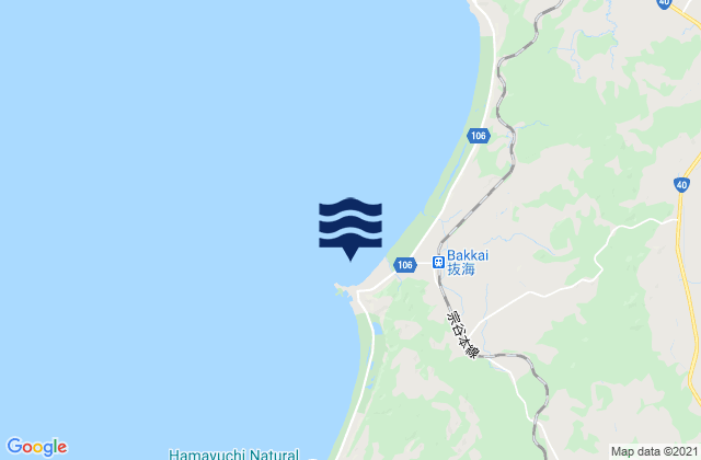 Mappa delle maree di Bakkai, Japan