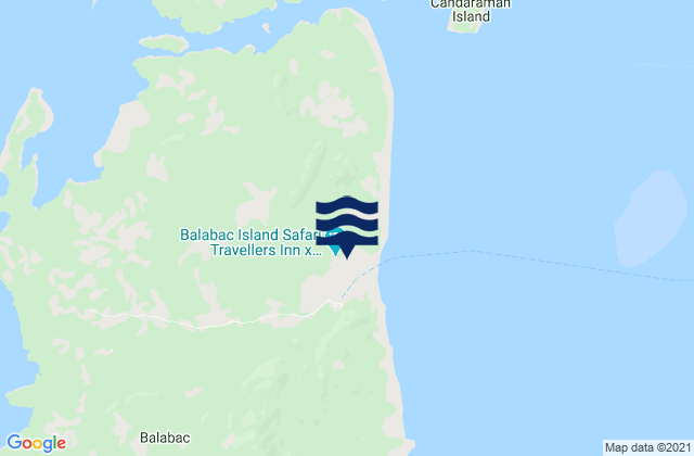 Mappa delle maree di Balabac (Balabac Island), Malaysia