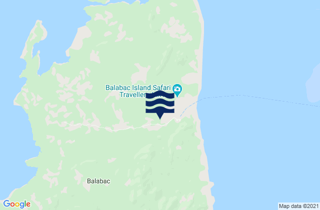 Mappa delle maree di Balabac, Philippines