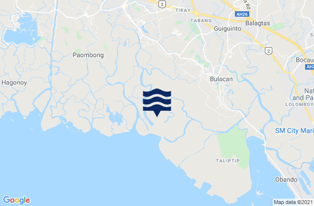 Mappa delle maree di Balagtas, Philippines