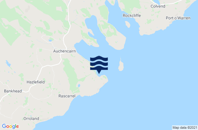 Mappa delle maree di Balcary Bay, United Kingdom
