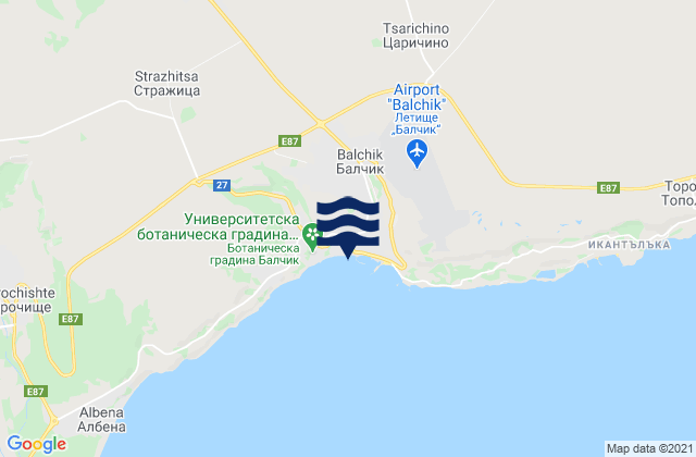 Mappa delle maree di Balchik, Bulgaria