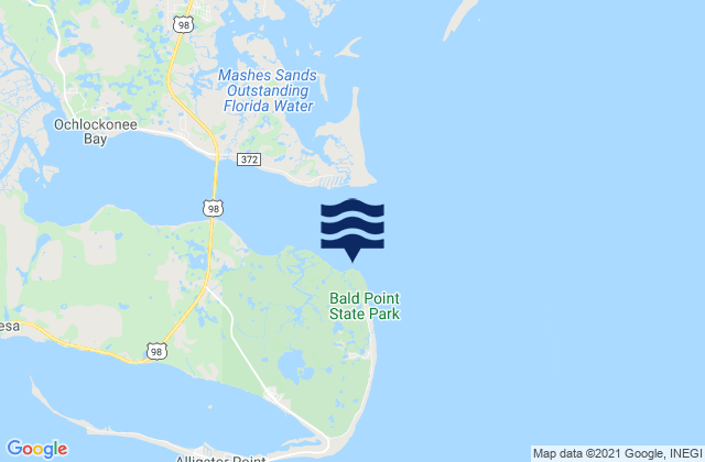 Mappa delle maree di Bald Point (Ochlockonee Bay), United States