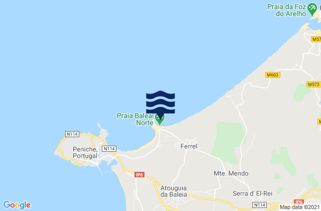 Mappa delle maree di Baleal Sul, Portugal