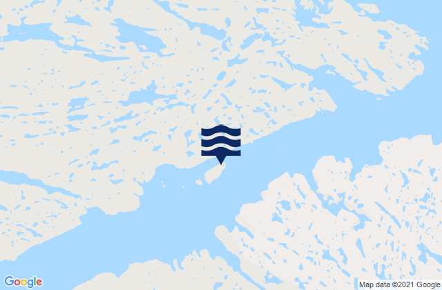 Mappa delle maree di Baleen Island, Canada