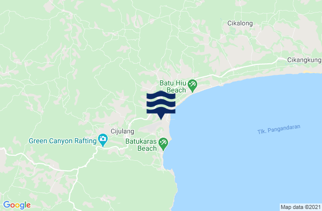 Mappa delle maree di Balengbeng, Indonesia