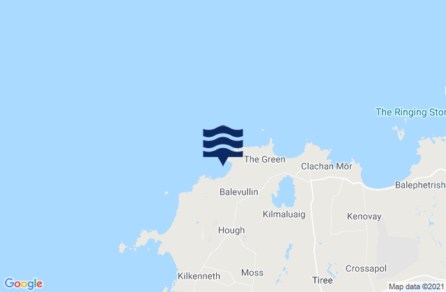 Mappa delle maree di Balevullin (Tiree), United Kingdom