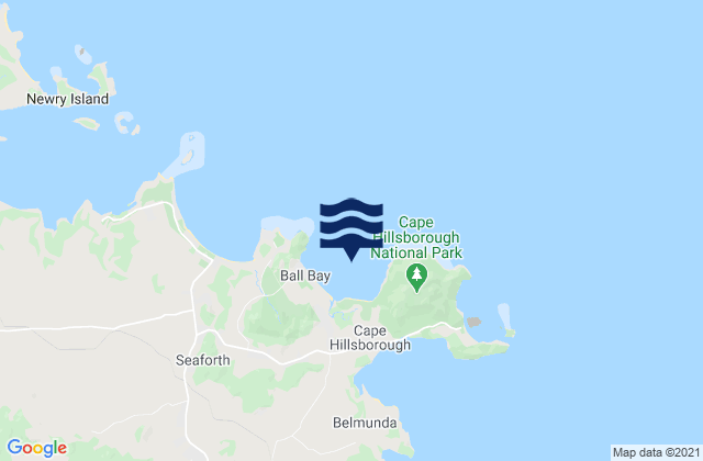 Mappa delle maree di Ball Bay, Australia