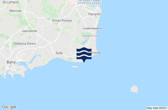 Mappa delle maree di Ball Bay, United Kingdom