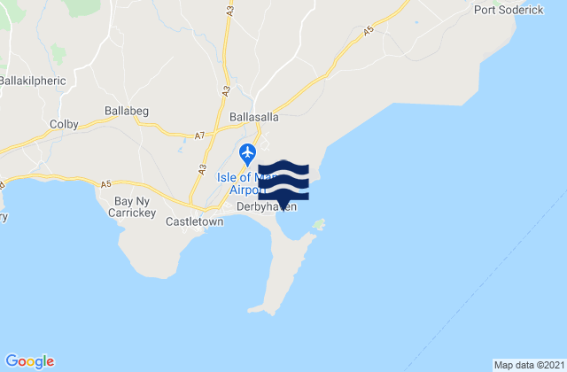 Mappa delle maree di Ballasalla, Isle of Man