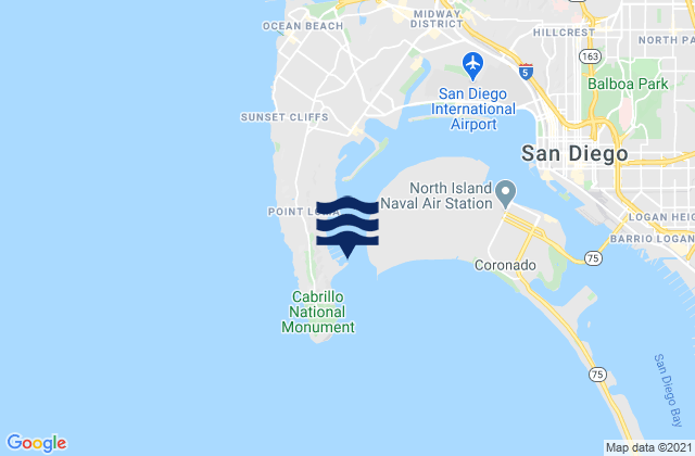 Mappa delle maree di Ballast Point San Diego Bay, United States