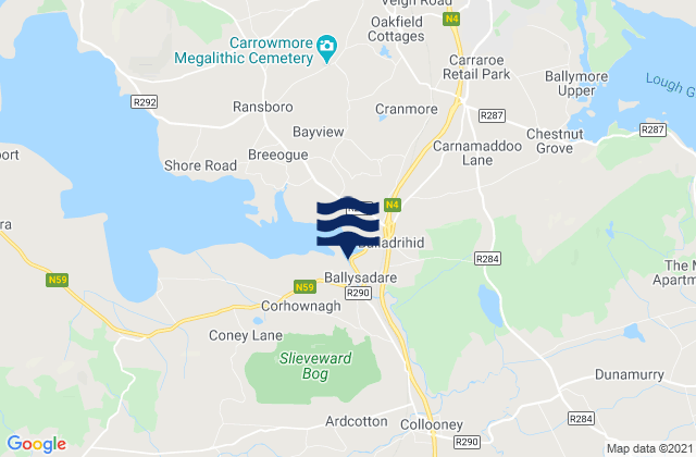 Mappa delle maree di Ballisodare, Ireland