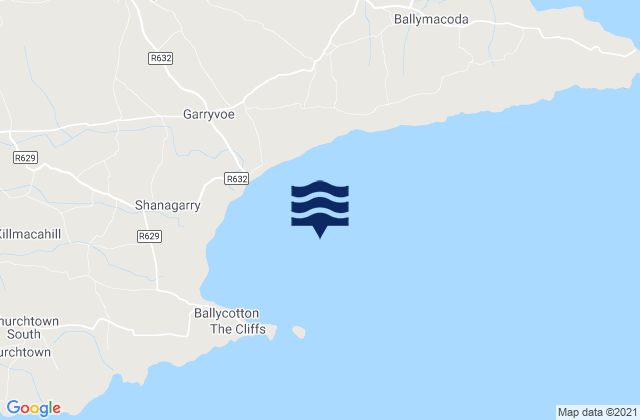 Mappa delle maree di Ballycotton Bay, Ireland
