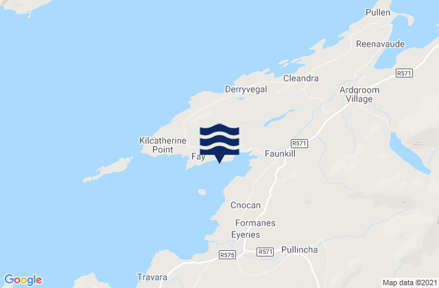 Mappa delle maree di Ballycrovane Harbour, Ireland