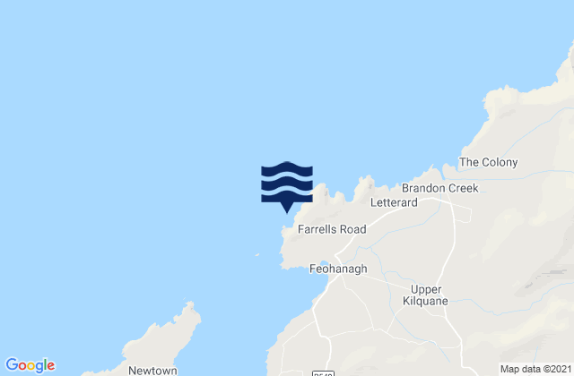 Mappa delle maree di Ballydavid Head, Ireland
