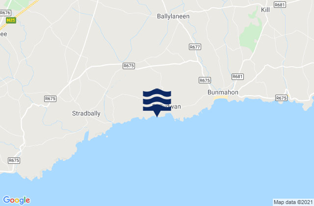 Mappa delle maree di Ballydowane Bay, Ireland